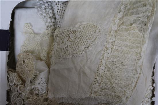 Two boxes of lace